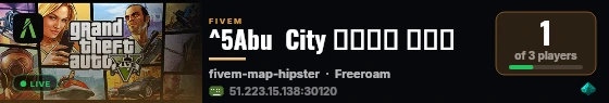 ^5Abu  City رول بلاي live status badge