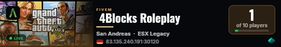  4Blocks Roleplay live status badge