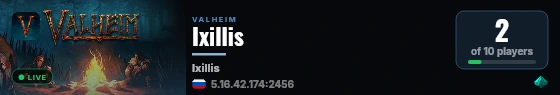 Ixillis live status badge