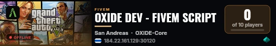 OXIDE DEV - FIVEM SCRIPT live status badge