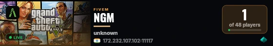 NGM live status badge