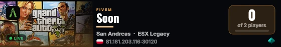Soon live status badge