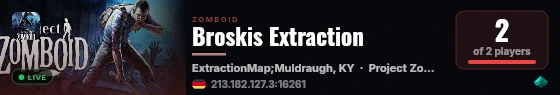 Broskis Extraction live status badge