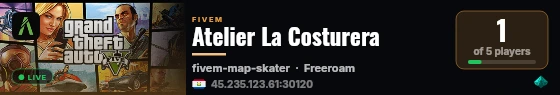 Atelier La Costurera live status badge