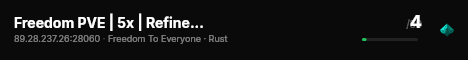 Freedom PVE | 5x | Refined Loot | Raid Bases live status badge
