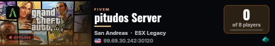 pitudos Server live status badge