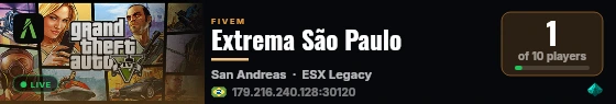 Extrema São Paulo live status badge