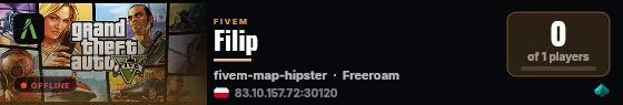 Filip live status badge