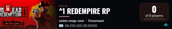 ^1 REDEMPIRE RP live status badge