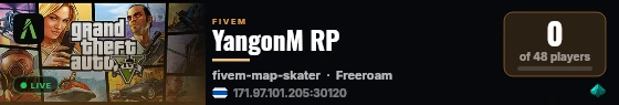 YangonM RP live status badge