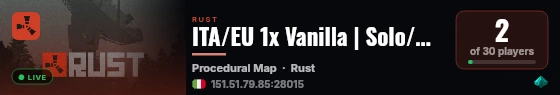 ITA/EU 1x Vanilla | Solo/Duo Only | Welcome New Players live status badge