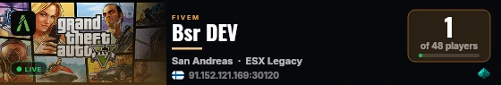 Bsr DEV live status badge