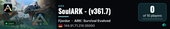 SoulARK - (v361.7) live status badge