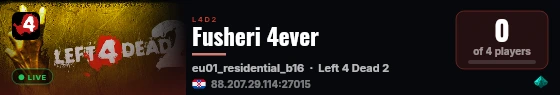 Fusheri 4ever live status badge