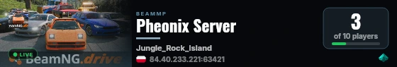 Pheonix Server live status badge