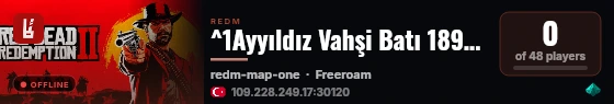 ^1Ayyıldız Vahşi Batı 1899 Hard RolePlay live status badge
