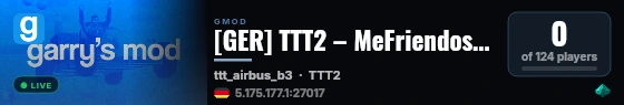 [GER] TTT2 – MeFriendos.de [FastDL|Viele Maps|Discord] live status badge