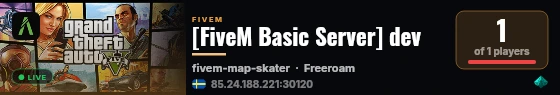 [FiveM Basic Server] dev live status badge