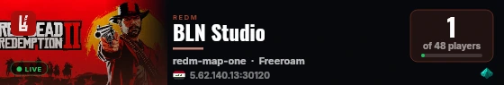 BLN Studio live status badge