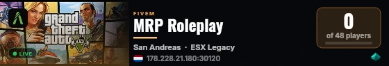 MRP Roleplay live status badge