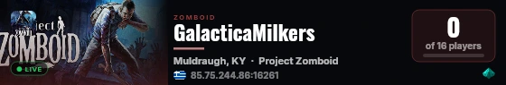 GalacticaMilkers live status badge