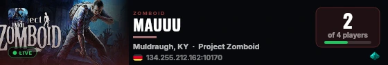 MAUUU live status badge