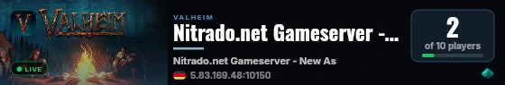 Nitrado.net Gameserver - New Asgard live status badge