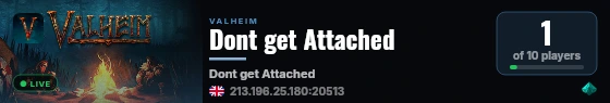 Dont get Attached live status badge