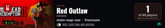 Red Outlaw live status badge