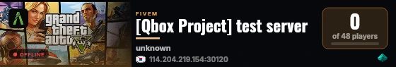 [Qbox Project] test server live status badge