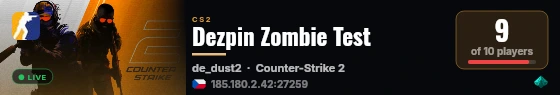 Dezpin Zombie Test live status badge