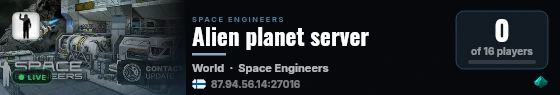 Alien planet server live status badge