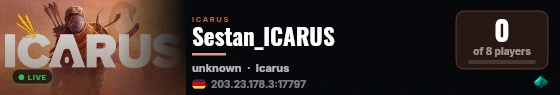 Sestan_ICARUS live status badge