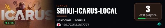 SHINJI-ICARUS-LOCAL live status badge