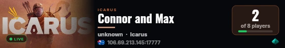 Connor and Max live status badge
