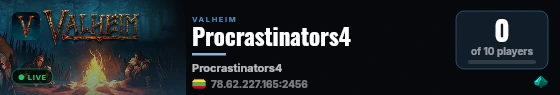 Procrastinators4 live status badge