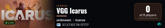 VGG Icarus live status badge