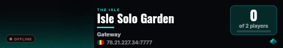 Isle Solo Garden live status badge