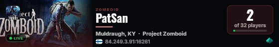 PatSan live status badge