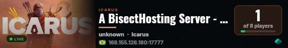 A BisectHosting Server - a54454a9 live status badge