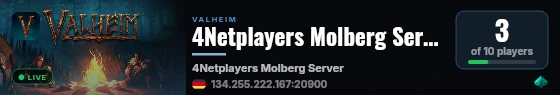 4Netplayers Molberg Server live status badge
