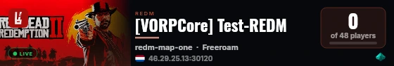 [VORPCore] Test-REDM live status badge