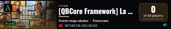 [QBCore Framework] La Camora RP V2 live status badge