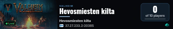 Hevosmiesten kilta live status badge