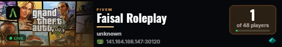 Faisal Roleplay live status badge