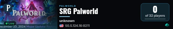 SRG Palworld live status badge