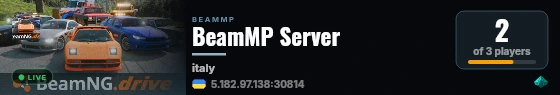 BeamMP Server live status badge