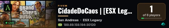 CidadeDoCaos | [ESX Legacy] live status badge