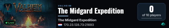 The Midgard Expedition live status badge