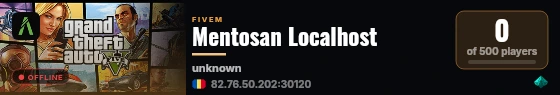 Mentosan Localhost live status badge